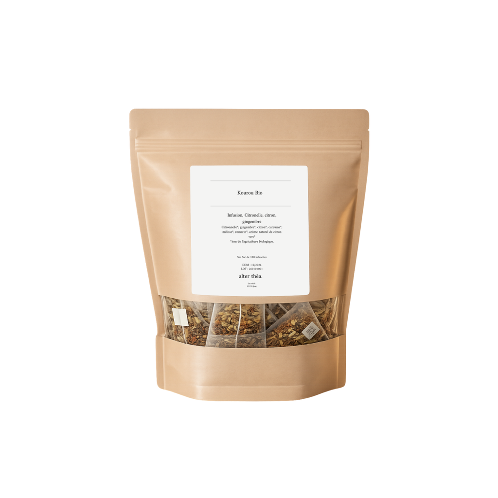 Alter Thēa Infusion Kourou Citronnelle, Citron & Gingembre sachet Bio - 100 x 2g