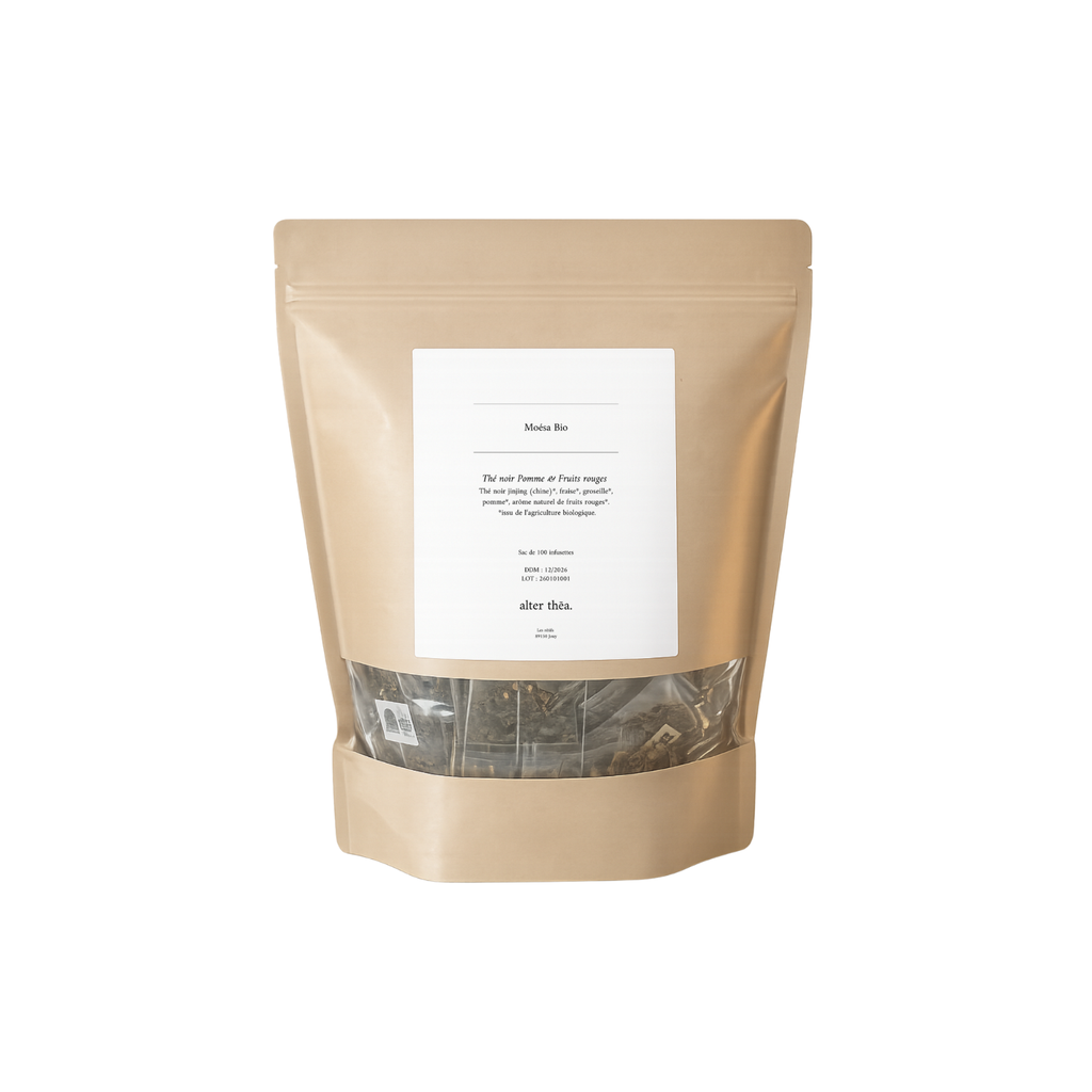 Alter Thēa Thé noir Bio Moésa Pomme, Baies sauvages sachet - 100 x 2,5g