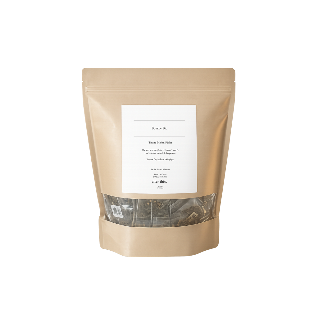 Alter Thēa Thé vert Bio Bourne Bergamote, Fleurs sachet - 100 x 2,5g