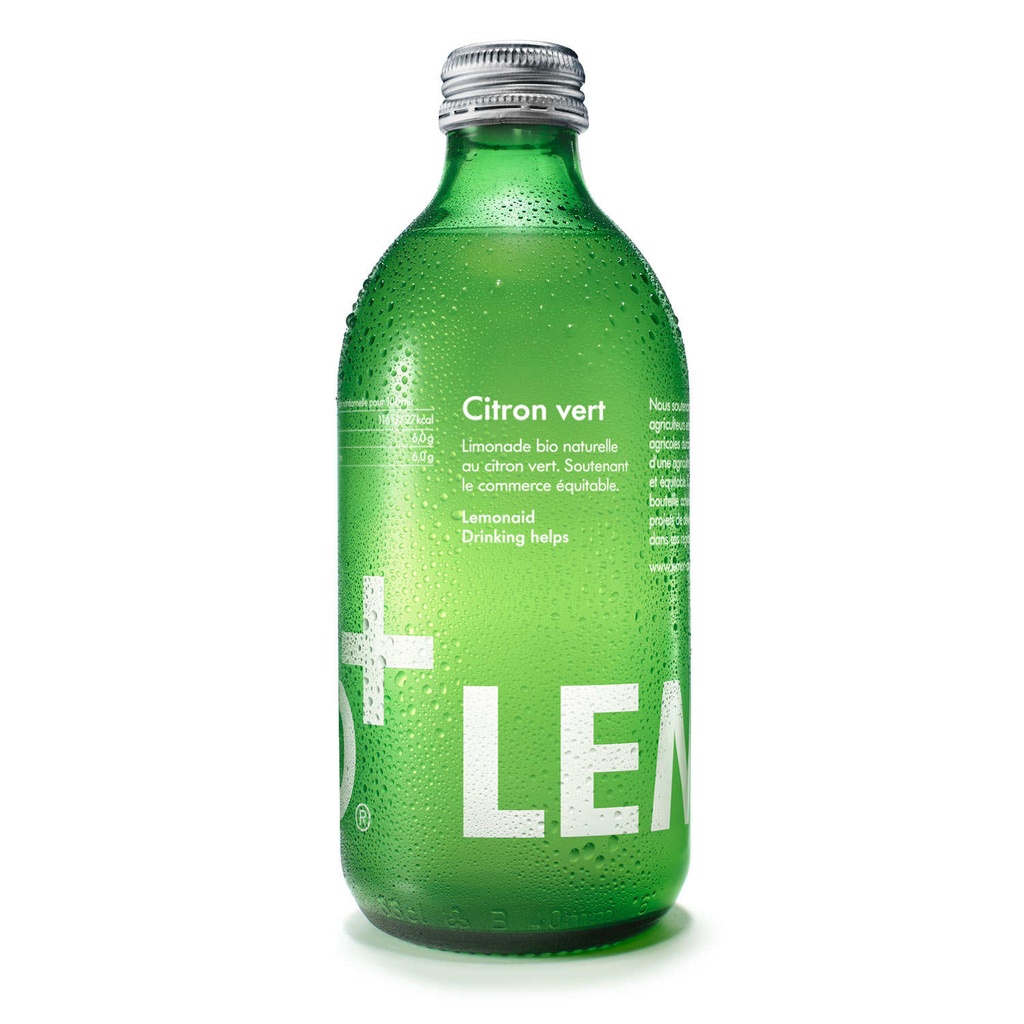 Lemonaid Citron Vert Bio verre - 12 x 33cl