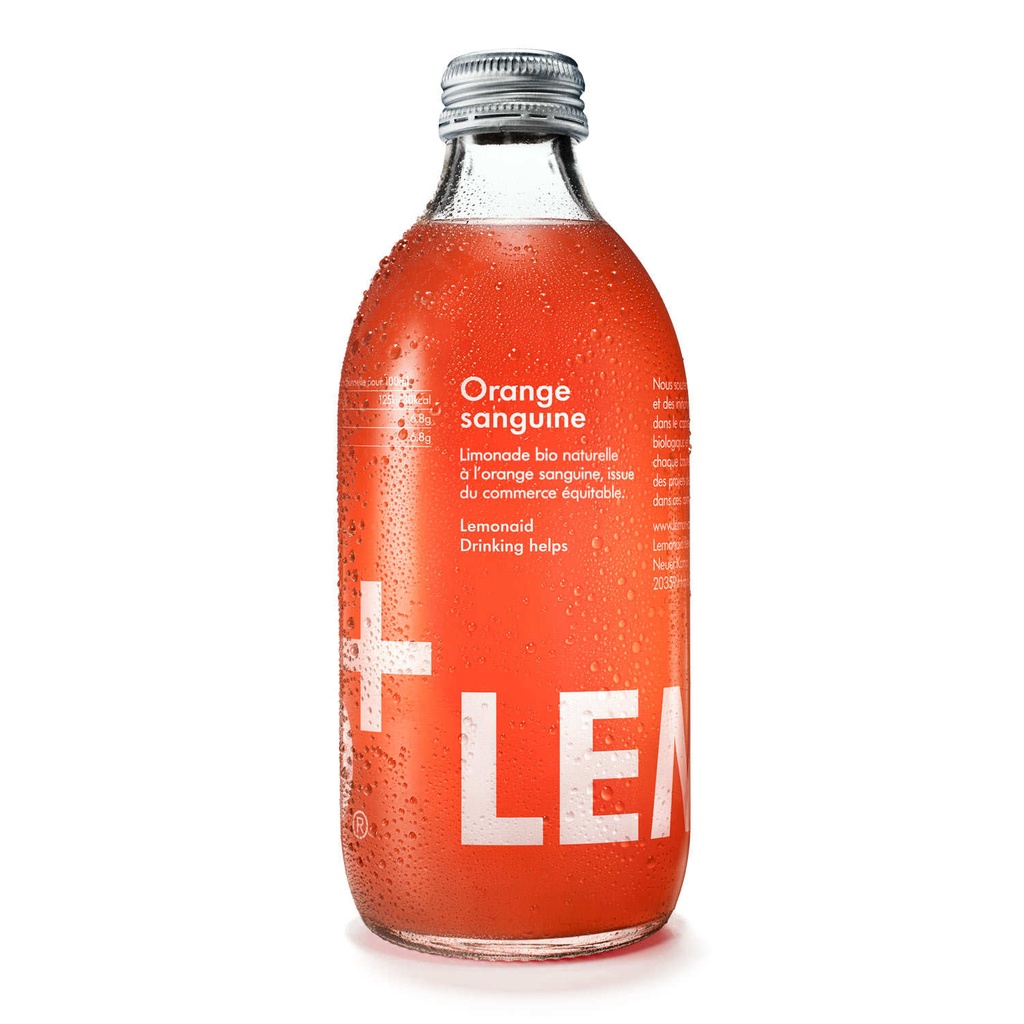Lemonaid Orange Sanguine Bio verre - 12 x 33cl  