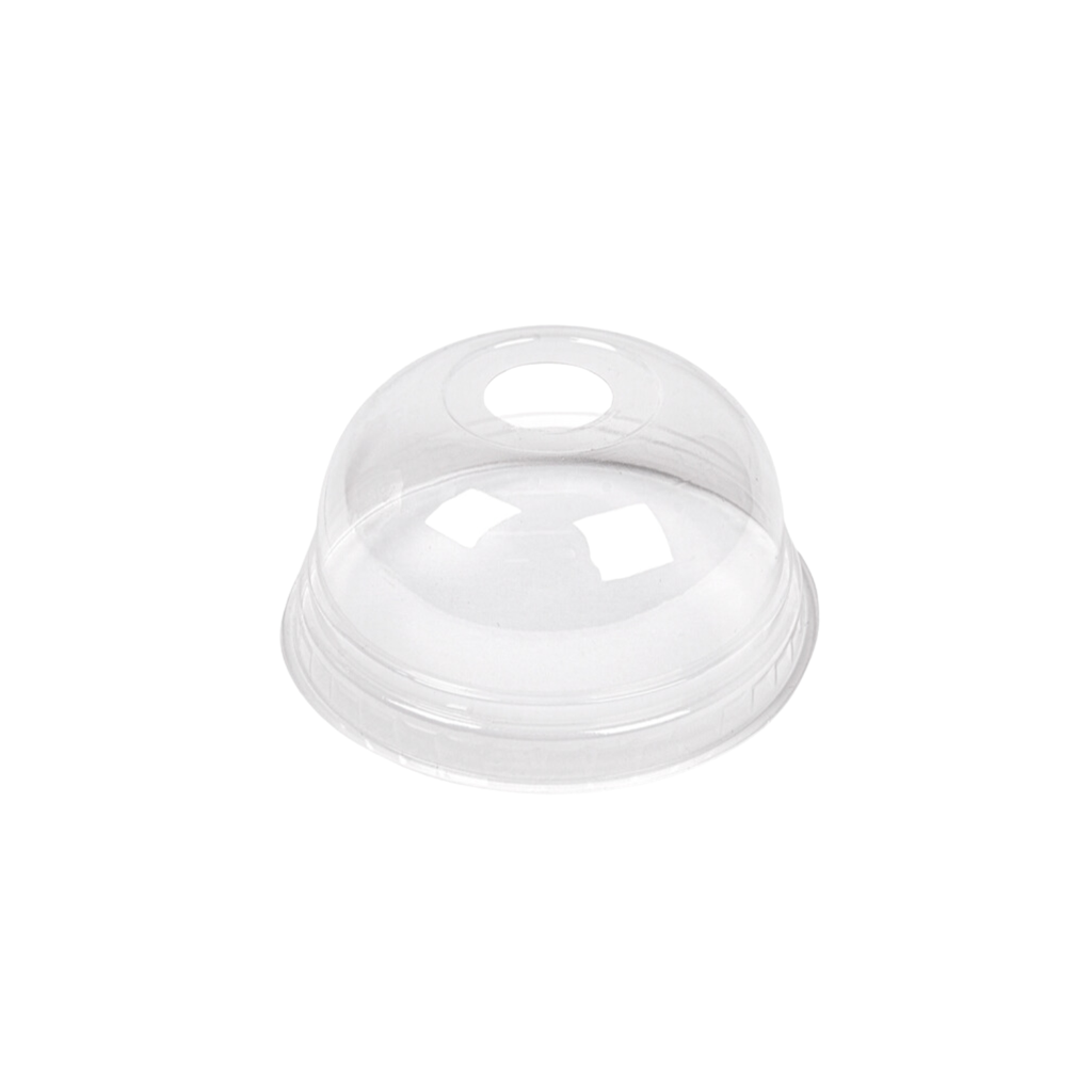 Couvercles coupole transparents PLA avec orifice pour 224.01 Ø8,5x4,2cm (800 unités)