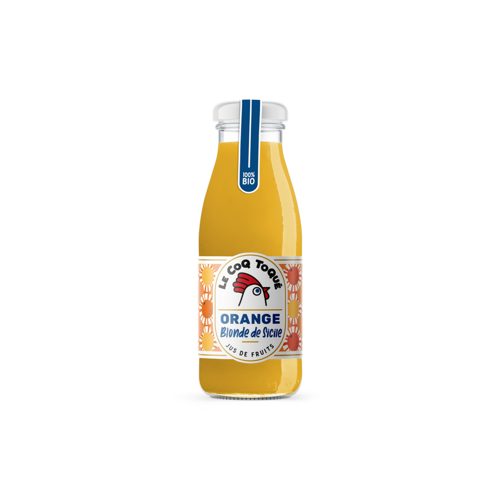 Le Coq Toqué ! Pur jus d'orange blonde de Sicile Bio verre - 12 x 25cl