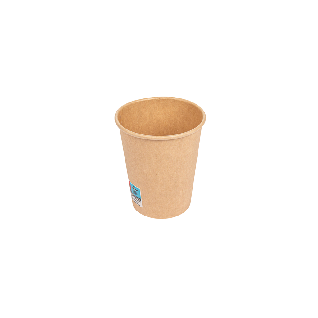 Gobelets boissons chaudes 1 paroi marron carton (500 unités)