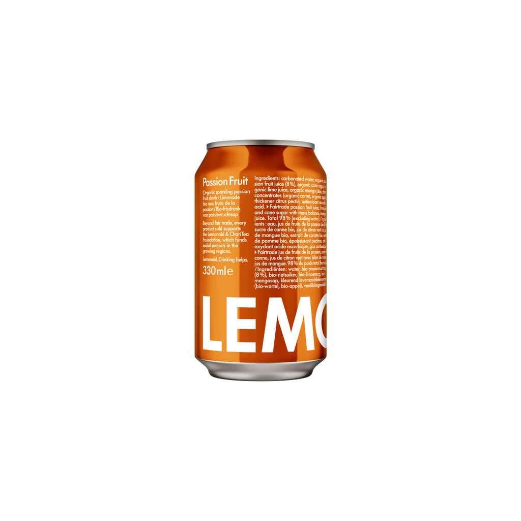 Lemonaid Fruit de la passion Bio cans - 12 x 33cl