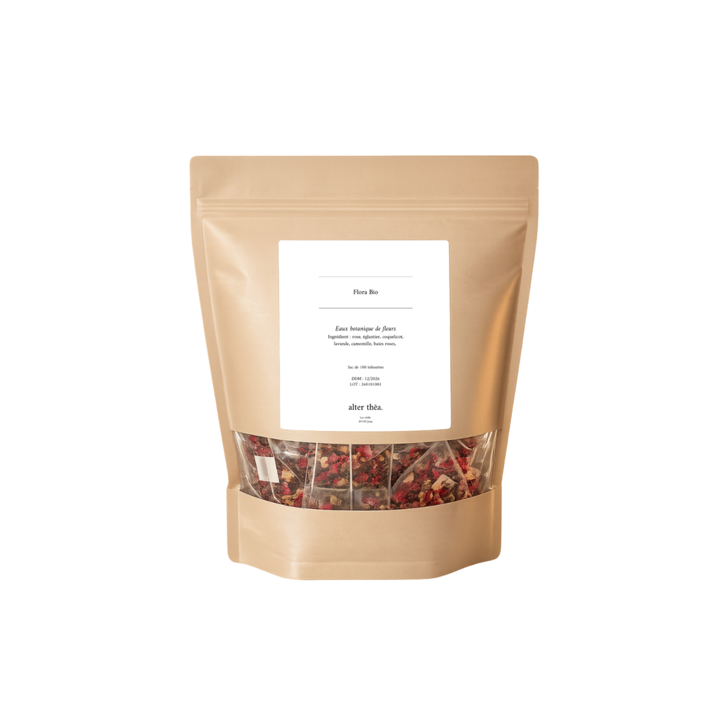 Alter Thēa Flora Bio Camomille, rose, églantier, baies roses sachets - 100 x 2,5g
