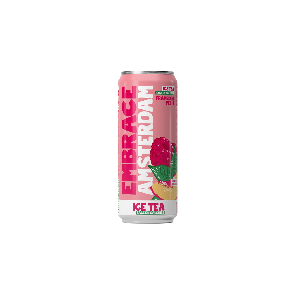 Embrace Amsterdam Framboise Pêche cans - 12 x 33cl