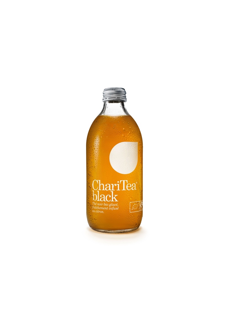 Charitea Black - Thé noir citron, sirop d'agave Bio verre - 12 x 33cl