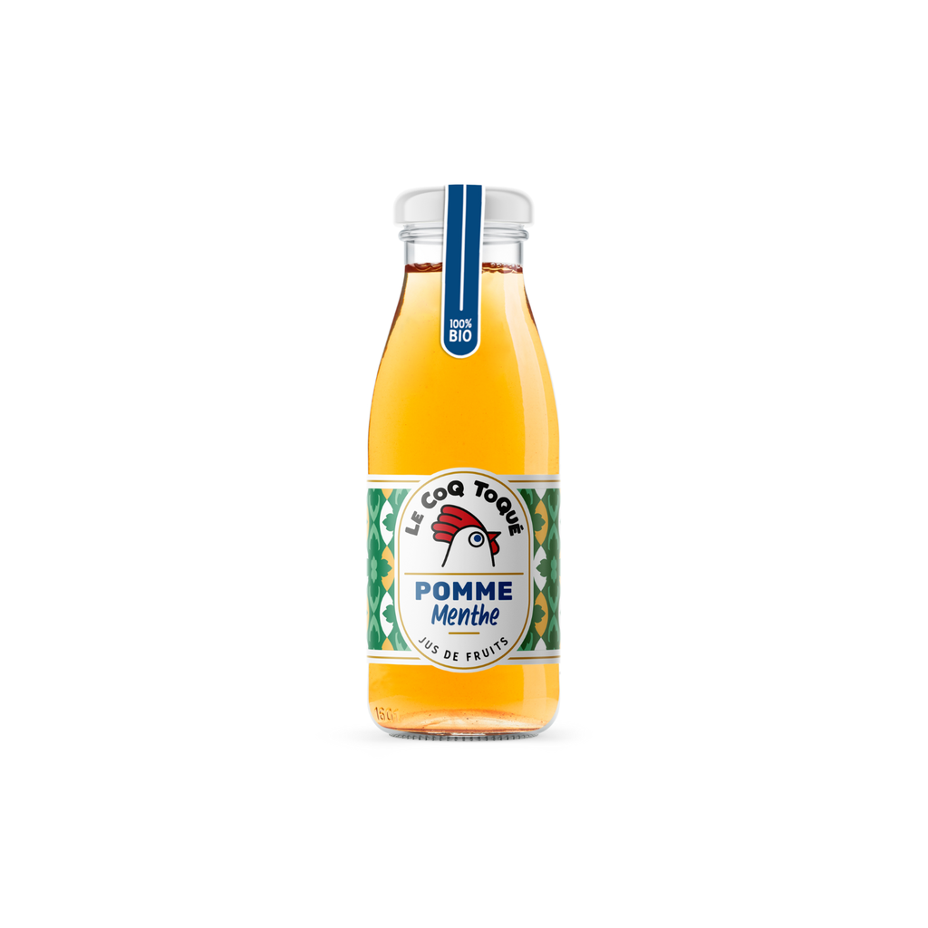 Le Coq Toqué ! Pur jus de pomme-menthe Bio verre - 12 x 25cl