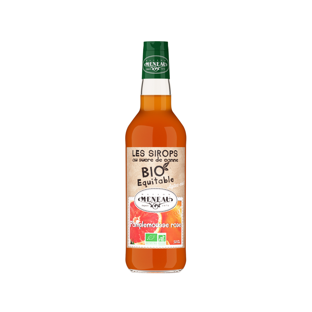 Meneau Sirop Pamplemousse Rose Bio Verre - 1 x 50cl (🏷️ PROMO -50%)