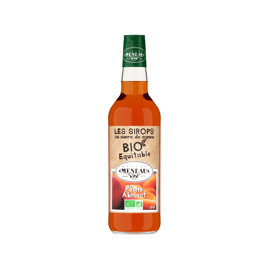 Meneau Sirop Pêche Abricot Bio Verre - 1 x 50cl