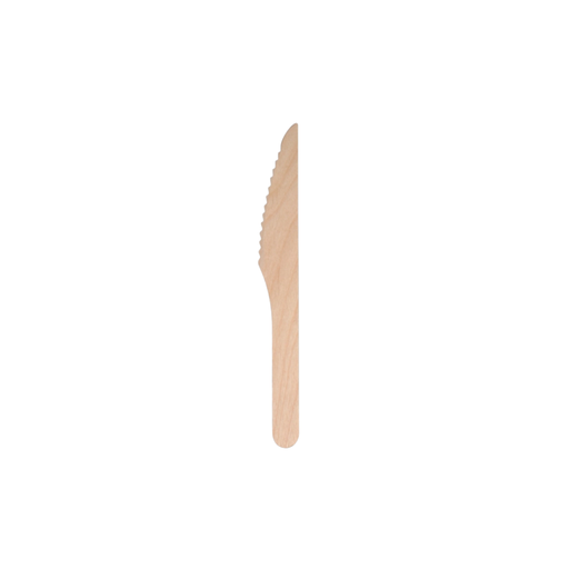 [366055335330] Couvert couteau bois - 16,5cm (100 unités)