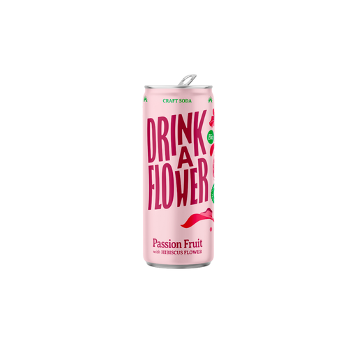 [5430001693409] Drink A Flower Hibiscus & Fruit de la Passion Bio cans - 12 x 25cl