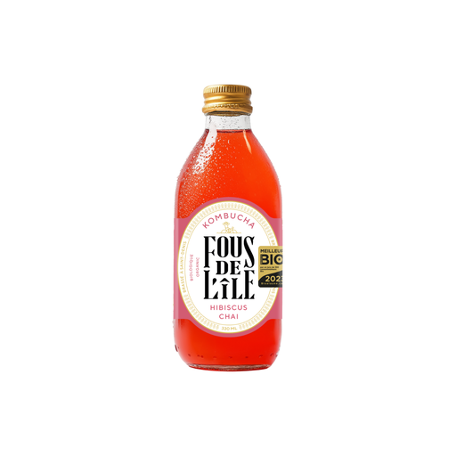 [3770015551152] Fous de l'Île Kombucha Hibiscus Chai Bio verre - 12 x 330ml