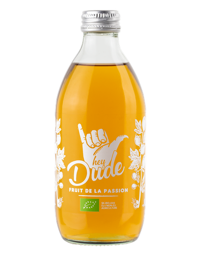 [3770027896012] Dude Fruit de la passion Bio verre - 12 x 33cl (🏷️ PROMO -30%)